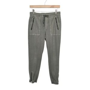 Athleta Pants Womens 4 Green Jogger Drawstring Zip Pocket Stretch Casual Workout